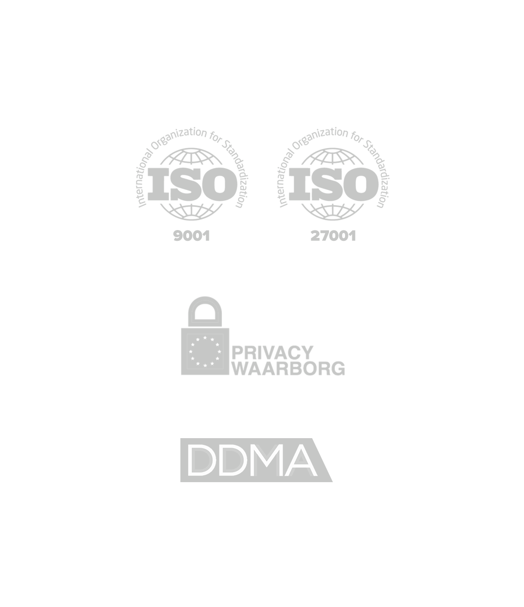 ISO 9001- en 27001 gecertificeerd
